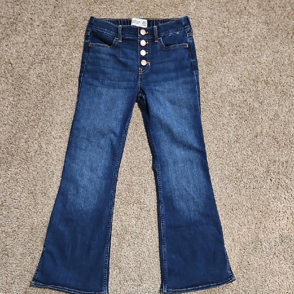 Abercrombie Kids Blue Flared Jeans High-Rise